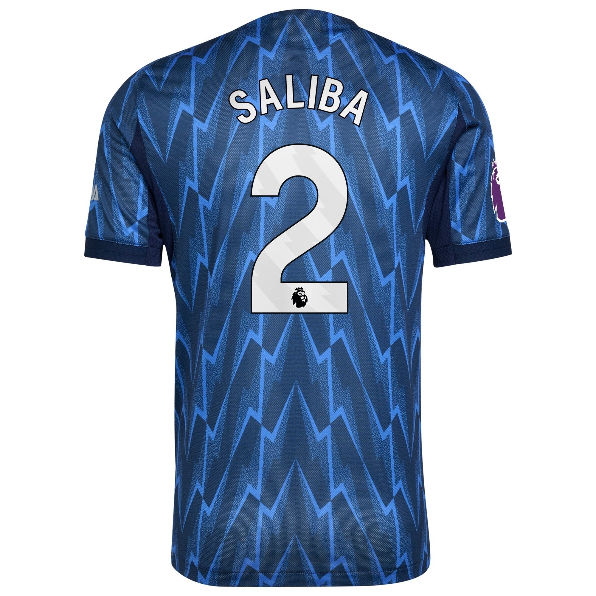 William Saliba Arsenal adidas 2025/26 Away Player Soccer Shirt - Blue