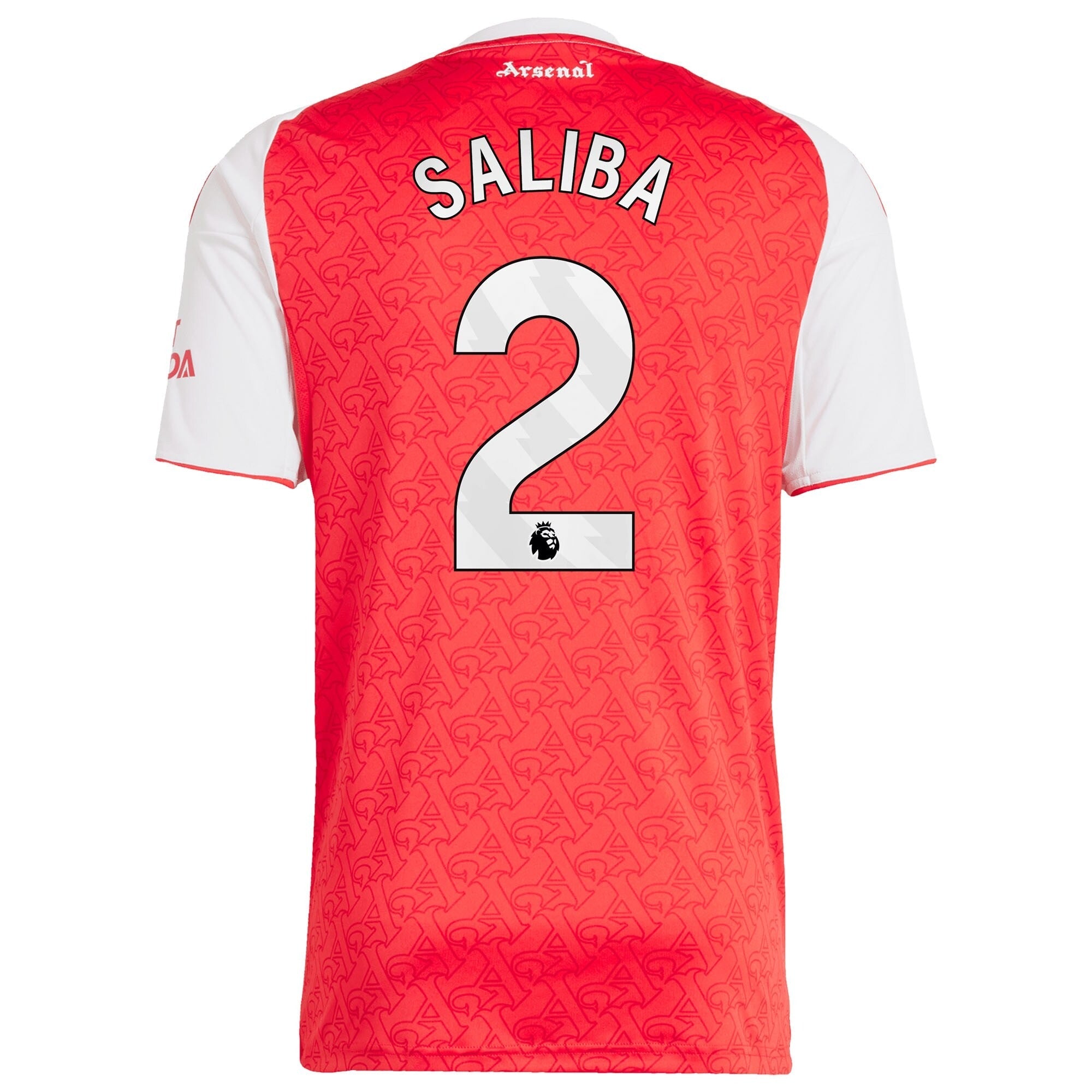 William Saliba Arsenal adidas 2025/26 Home Player Soccer Shirt - Red