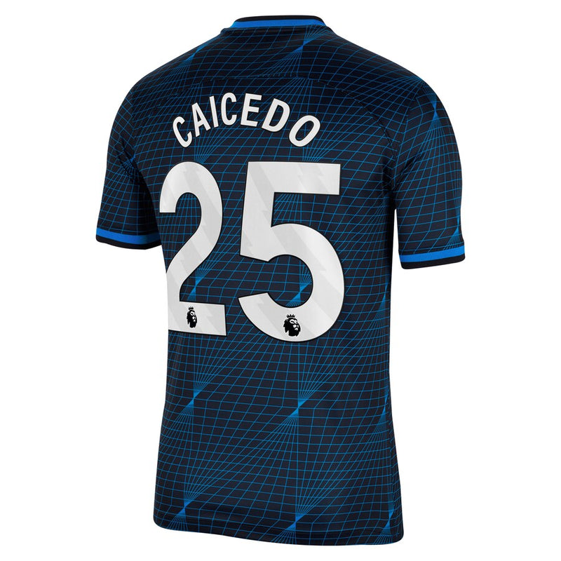 Moisés Caicedo Chelsea  2023/24 Away Stadium  Player Jersey - Navy