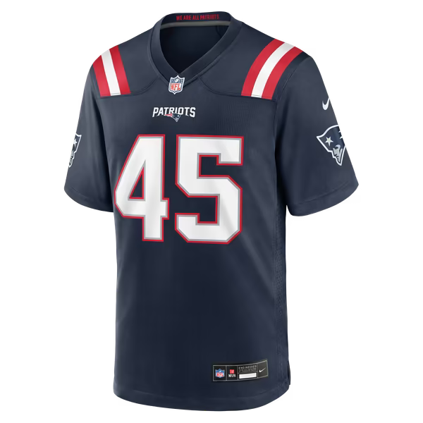 Quintayvious Hutchins New England Patriots Soccer Intl Team Game Jersey - Navy