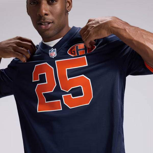 Kyle Monangai Chicago Bears Soccer Intl 2026 Rivalries Collection Game Jersey - Navy