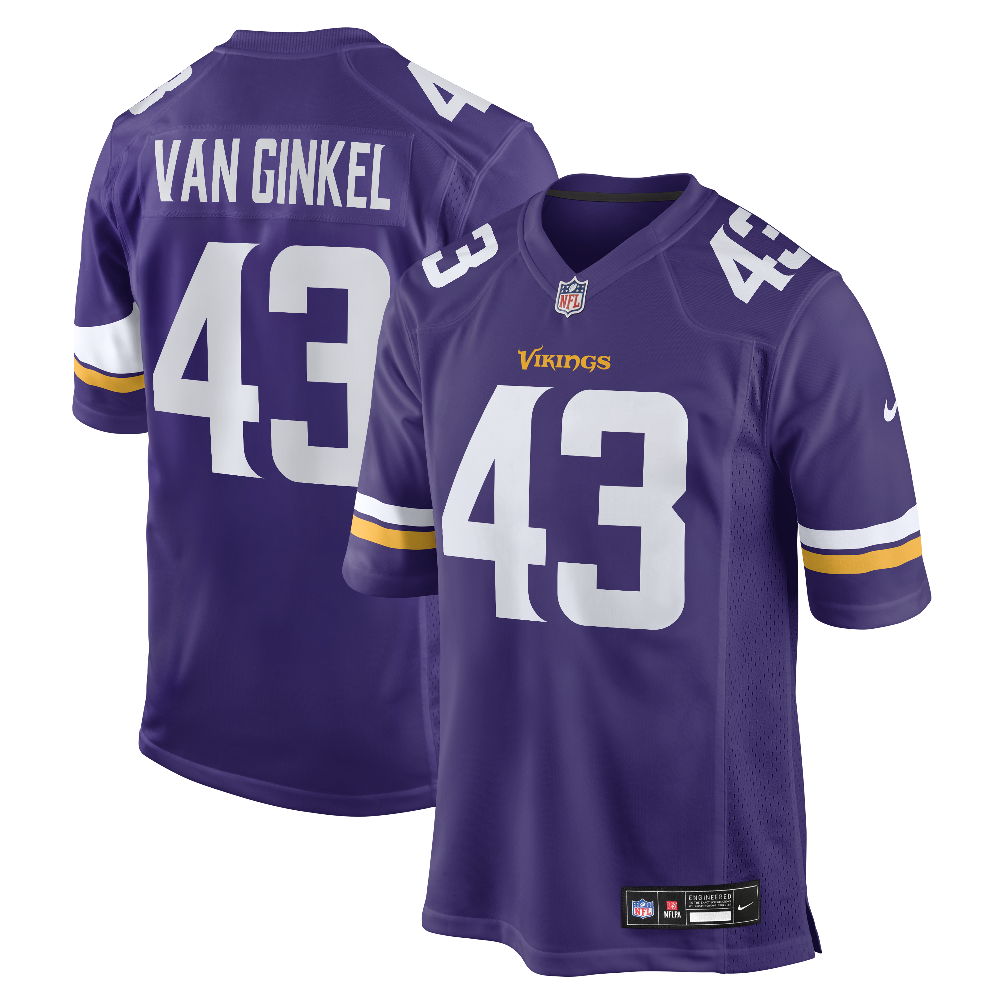 Soccer Intl Andrew Van Ginkel Minnesota Vikings Game Jersey Purple
