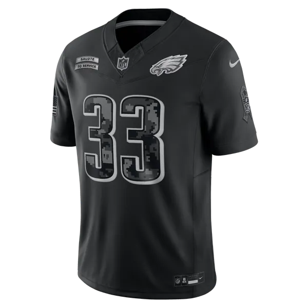 Cooper DeJean Philadelphia Eagles Soccer Intl 2026 Salute to Service Stitched Limited Jersey - Black