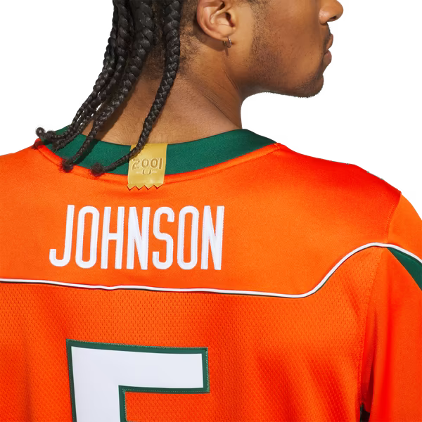 Andre Johnson Miami Hurricanes Soccer Intl Home It's Back Premier Jersey - Orange