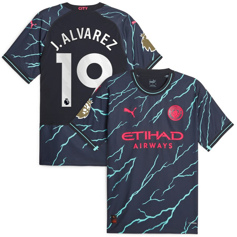 Julián Álvarez Manchester City  2023/24 Third Player Jersey - Navy