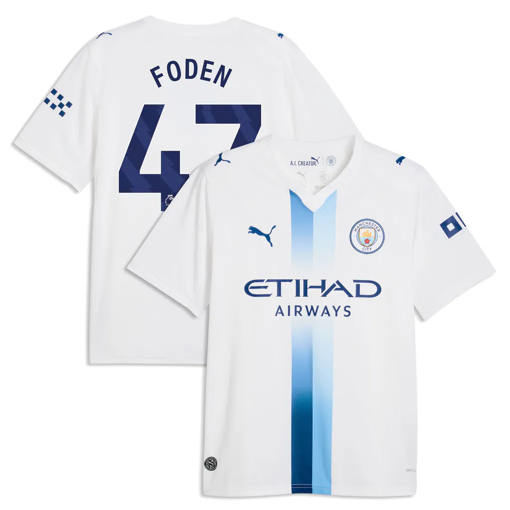 Phil Foden Manchester City Soccer Intl 2026/27 Third Replica Jersey - White