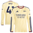 Declan Rice Arsenal Soccer Intl 2026/27 Third Replica Long Sleeve Jersey - Yellow