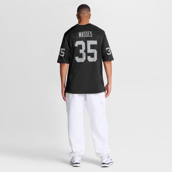 Hezekiah Masses Las Vegas Raiders Soccer Intl Team Game Jersey - Black