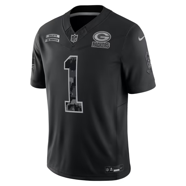 Micah Parsons Green Bay Packers Soccer Intl 2026 Salute to Service Stitched Limited Jersey - Black