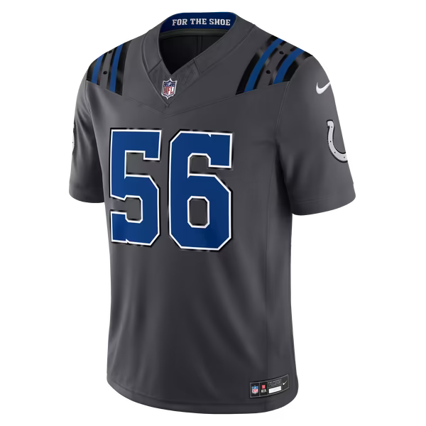 Quenton Nelson Indianapolis Colts Soccer Intl 2026 Rivalries Collection Stitched Limited Jersey - Anthracite
