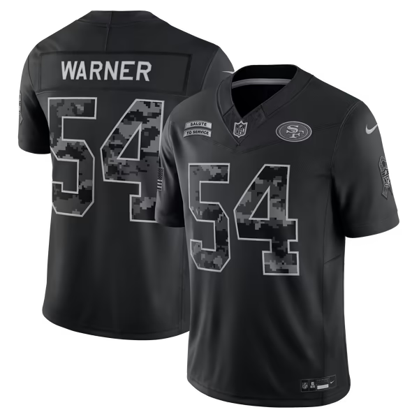 Fred Warner San Francisco 49ers Soccer Intl 2026 Salute to Service Stitched Limited Jersey - Black