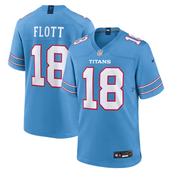 Cordale Flott Tennessee Titans Soccer Intl Team Game Jersey - Light Blue