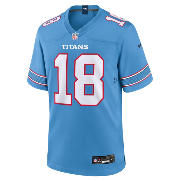 Cordale Flott Tennessee Titans Soccer Intl Team Game Jersey - Light Blue