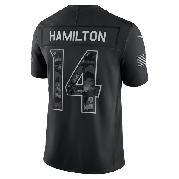 Kyle Hamilton Baltimore Ravens Soccer Intl 2026 Salute to Service Stitched Limited Jersey - Black