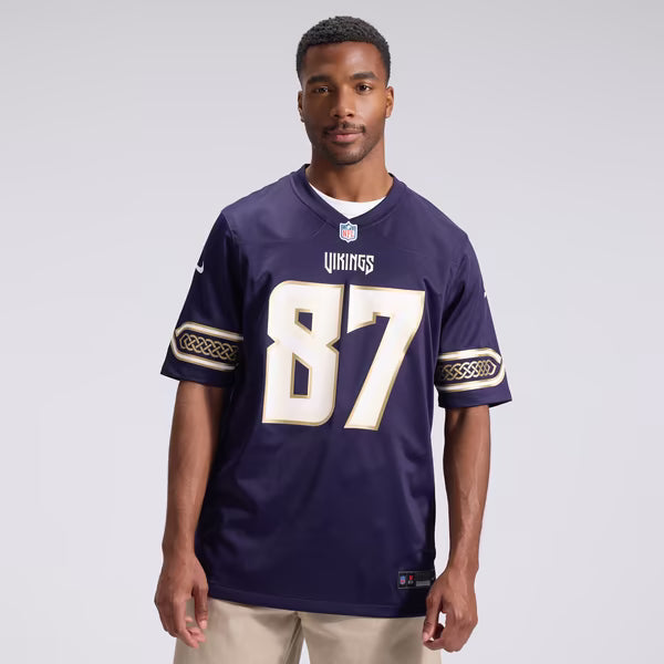 T.J. Hockenson Minnesota Vikings Soccer Intl 2026 Rivalries Collection Game Jersey - Purple