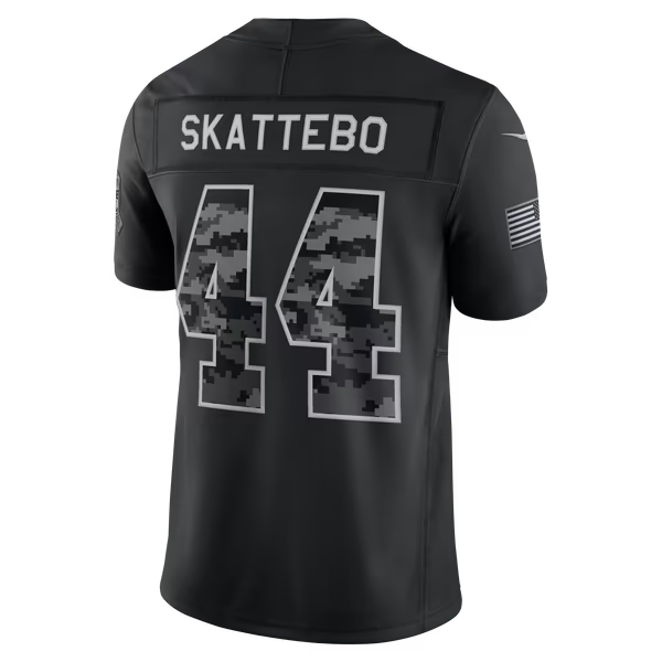 Cam Skattebo New York Giants Soccer Intl 2026 Salute to Service Stitched Limited Jersey - Black