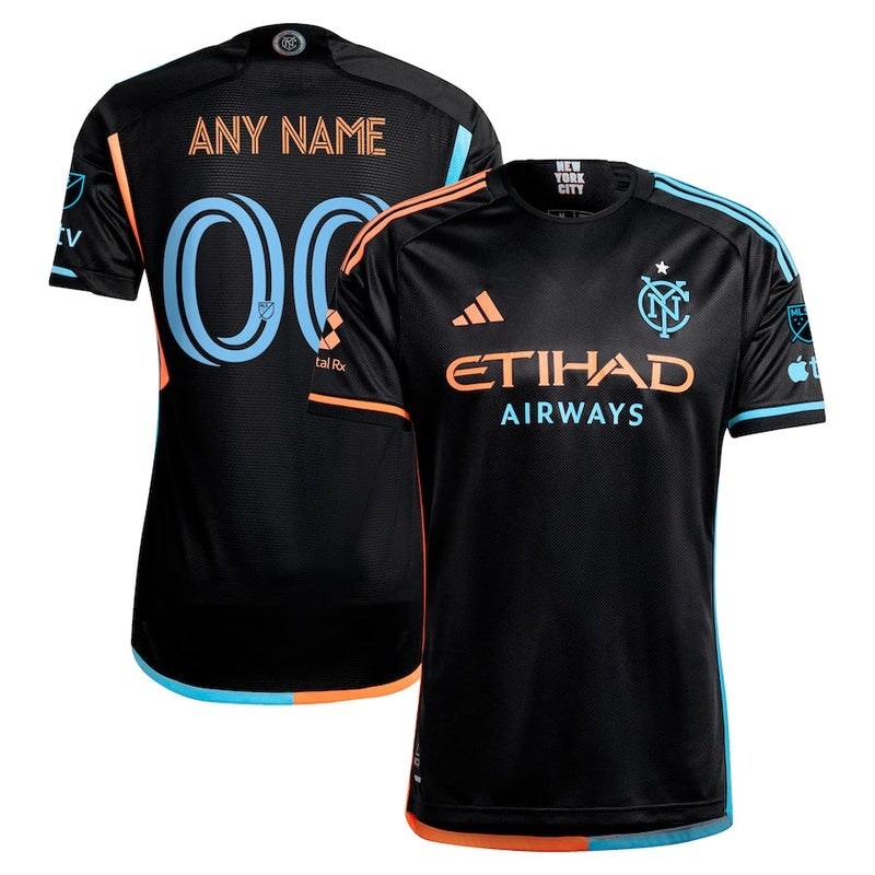 New York City FC  2024 24/7 Kit Authentic Custom Jersey – Black