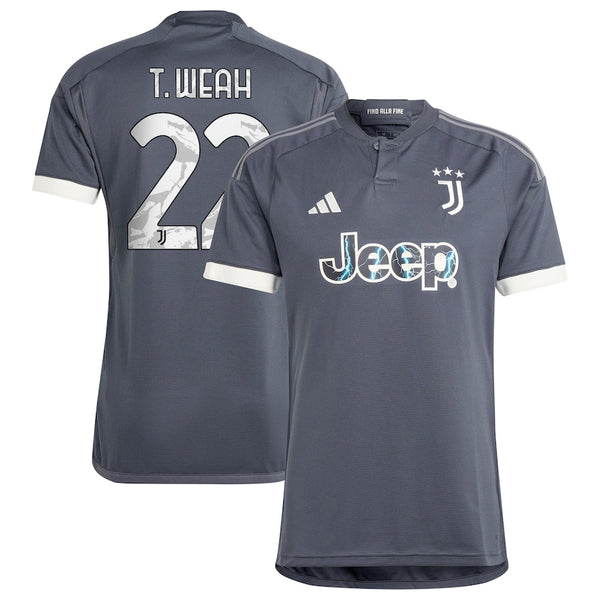 Timothy Weah Juventus  2023/24 Third  Player Jersey - Gray