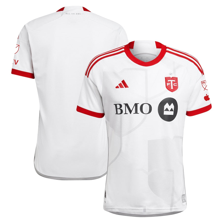 Authentic Toronto FC Adidas jersey 2024 in white with red accents and sponsor logo