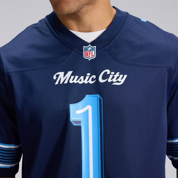 Cameron Ward Tennessee Titans Soccer Intl 2026 Rivalries Collection Game Jersey - Navy