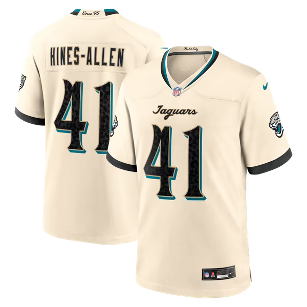 Josh Hines-Allen Jacksonville Jaguars Soccer Intl 2026 Rivalries Collection Game Jersey - Natural