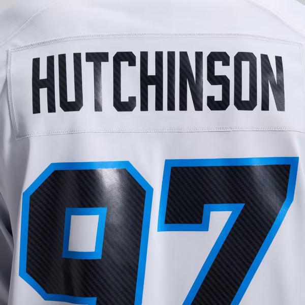 Aidan Hutchinson Detroit Lions Soccer Intl 2026 Rivalries Collection Game Jersey - Silver