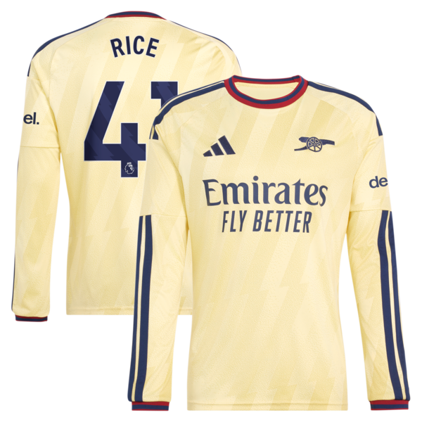 Declan Rice Arsenal Soccer Intl 2026/27 Third Replica Long Sleeve Jersey - Yellow