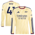 Declan Rice Arsenal Soccer Intl 2026/27 Third Replica Long Sleeve Jersey - Yellow