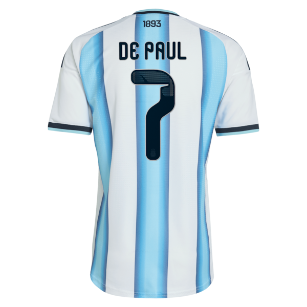 Soccer Intl Rodrigo De Paul Argentina National Team 2026 Home Authentic Jersey White