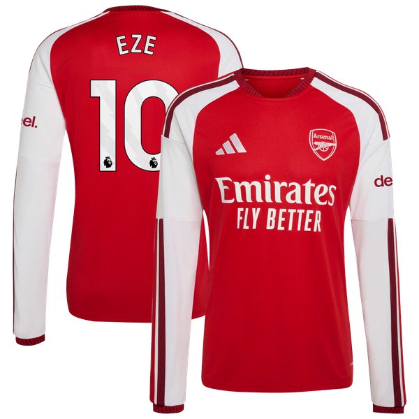 Eberechi Eze Arsenal Soccer Intl 2026/27 Home Replica Long Sleeve Jersey - Red