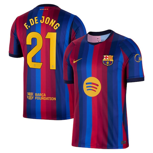 Nike Frenkie De Jong Barcelona 2026/27 Home Stadium Replica Jersey Red