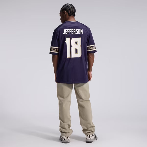 Justin Jefferson Minnesota Vikings Soccer Intl 2026 Rivalries Collection Game Jersey - Purple