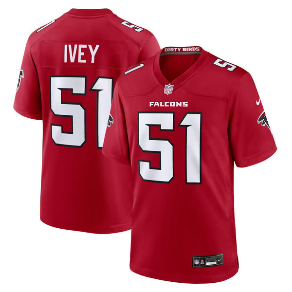 Jared Ivey Atlanta Falcons Soccer Intl Team Game Jersey - Red