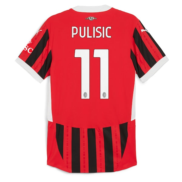 AC Milan Home  Shirt 2024-25 with Pulisic 11 printing