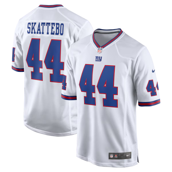Cam Skattebo New York Giants Soccer Intl Alternate Vintage White Game Jersey - White