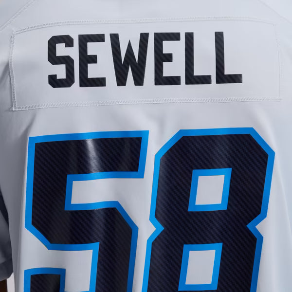 Penei Sewell Detroit Lions Soccer Intl 2026 Rivalries Collection Game Jersey - Silver