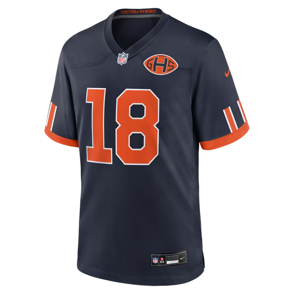 Caleb Williams Chicago Bears Soccer Intl 2026 Rivalries Collection Game Jersey - Navy