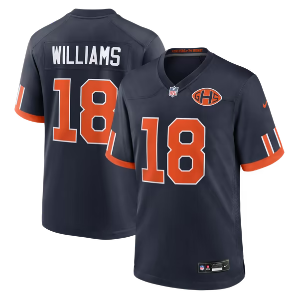 Caleb Williams Chicago Bears Soccer Intl 2026 Rivalries Collection Game Jersey - Navy