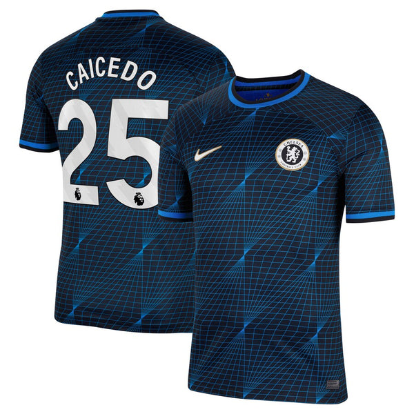 Moisés Caicedo Chelsea  2023/24 Away Stadium  Player Jersey - Navy