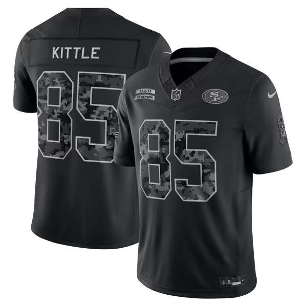 George Kittle San Francisco 49ers Soccer Intl 2026 Salute to Service Stitched Limited Jersey - Black