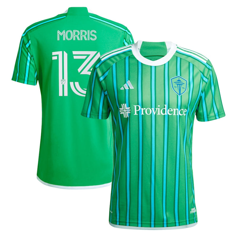 Morris Seattle Sounders FC  2024 The Anniversary Kit  Player Jersey – Green