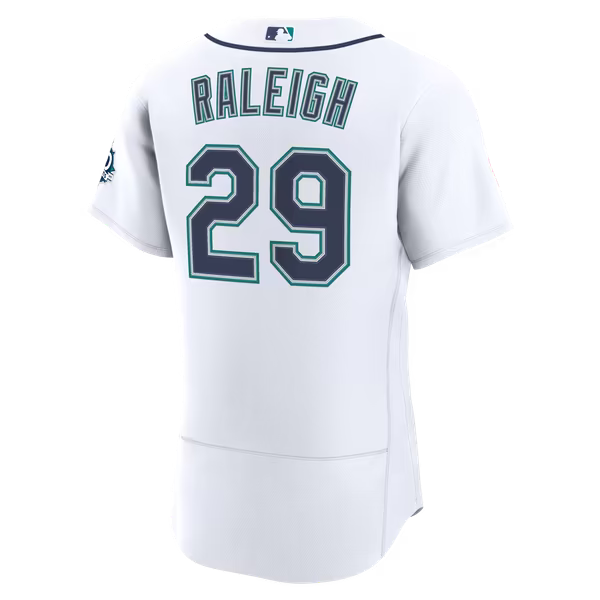 Cal Raleigh Seattle Mariners Soccer Intl Home 50th Season Authentic Jersey - White