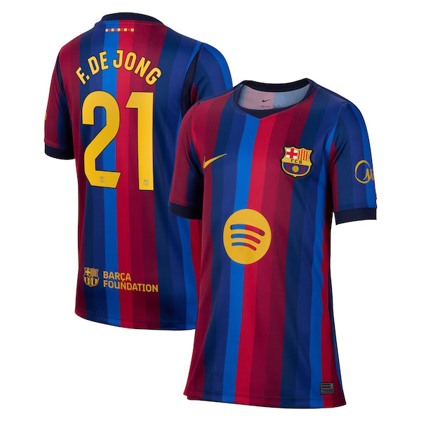 Soccer Intl Frenkie De Jong Barcelona 2026/27 Home Stadium Replica Jersey Red