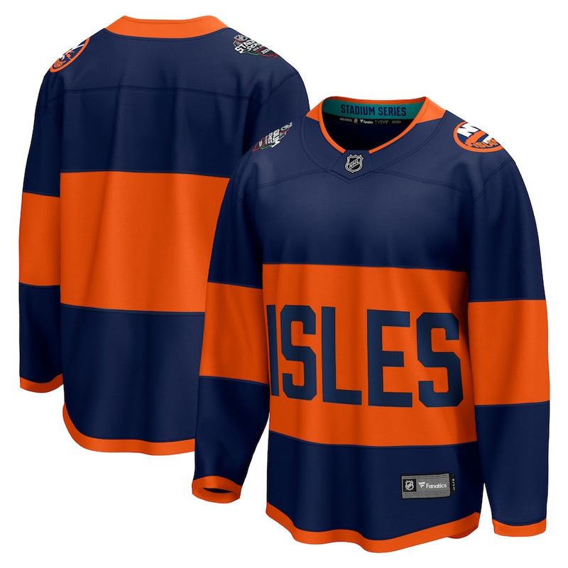 New York Islanders Fanatics Branded 2024 NHL Stadium Series Breakaway Jersey – Navy