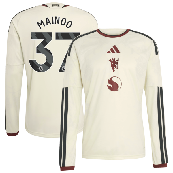 Kobbie Mainoo Manchester United Soccer Intl 2026/27 Third Replica Long Sleeve Jersey - Cream
