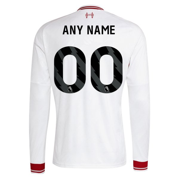 Liverpool Soccer Intl 2026/27 Away Replica Custom Long Sleeve Jersey - White