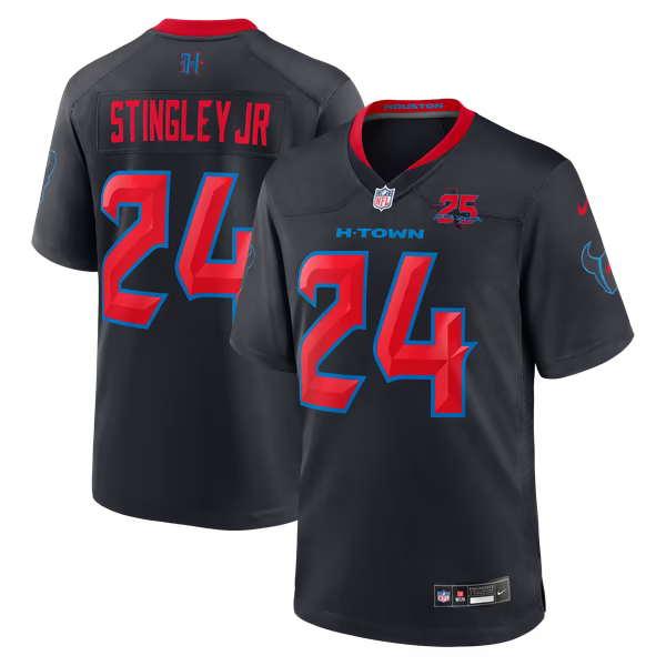 Derek Stingley Jr. Houston Texans Soccer Intl Alternate 2 25th Season Game Jersey - Navy