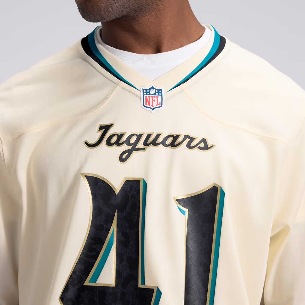 Josh Hines-Allen Jacksonville Jaguars Soccer Intl 2026 Rivalries Collection Game Jersey - Natural