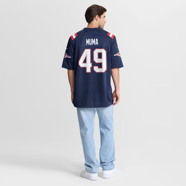 Chad Muma New England Patriots Soccer Intl Team Game Jersey - Navy