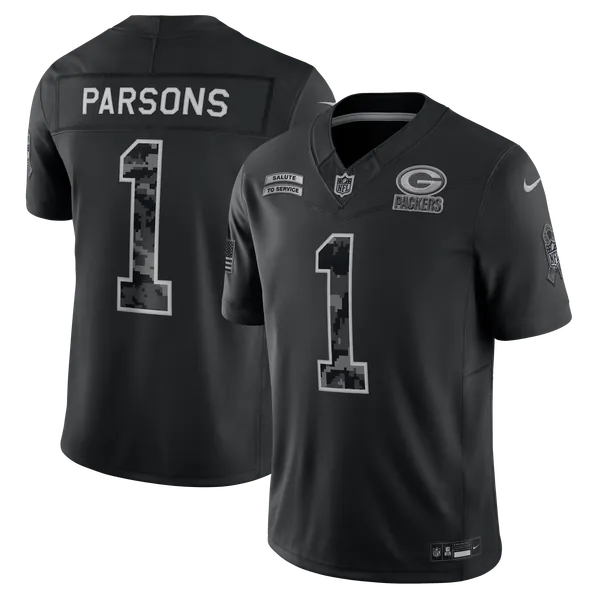 Micah Parsons Green Bay Packers Soccer Intl 2026 Salute to Service Stitched Limited Jersey - Black